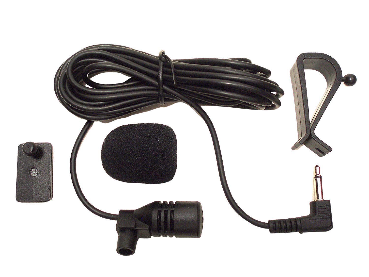 3.5mm Car Microphone Assembly - Bluetooth Enabled for Vehicle Head Unit, Stereo Radio, GPS & DVD - Hands-Free Calling & Audio Control While Driving