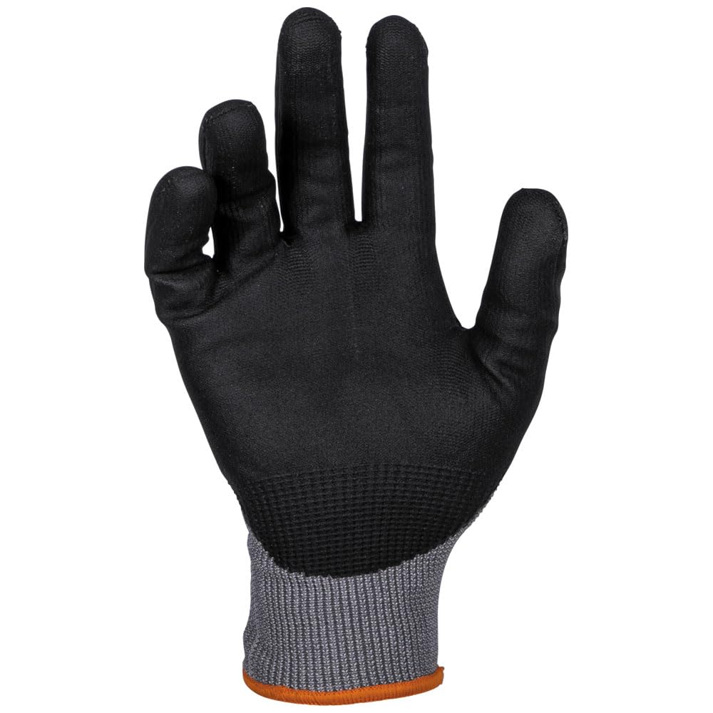 Klein Tools 60588 Cut Resistant Work Gloves - ANSI A4 Rated HPPE Fabric with Nitrile Coating | Touchscreen Compatible | Medium Size 2-Pair Set | Ideal for Construction, Electrical Work & DIY Projects