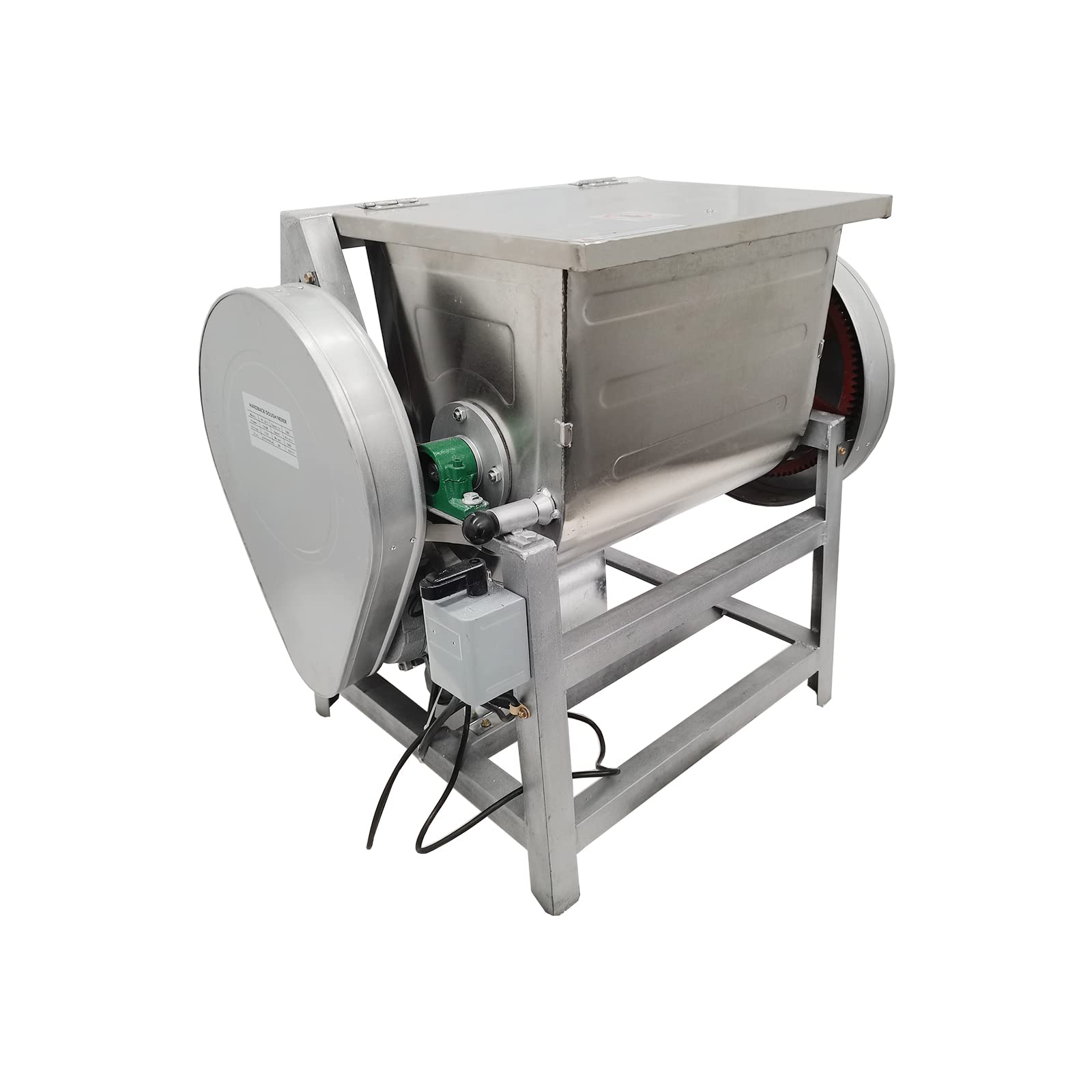 TECHTONGDA 15KG Commercial Electric Dough Mixer - Heavy Duty Stand Mixer with 90° Tilt & 15.5x12x14inch Bowl - Perfect for Pizza Dough, Bread, Pastries - Ideal for Bakeries, Pizzerias, Schools & Restaurants (110V)