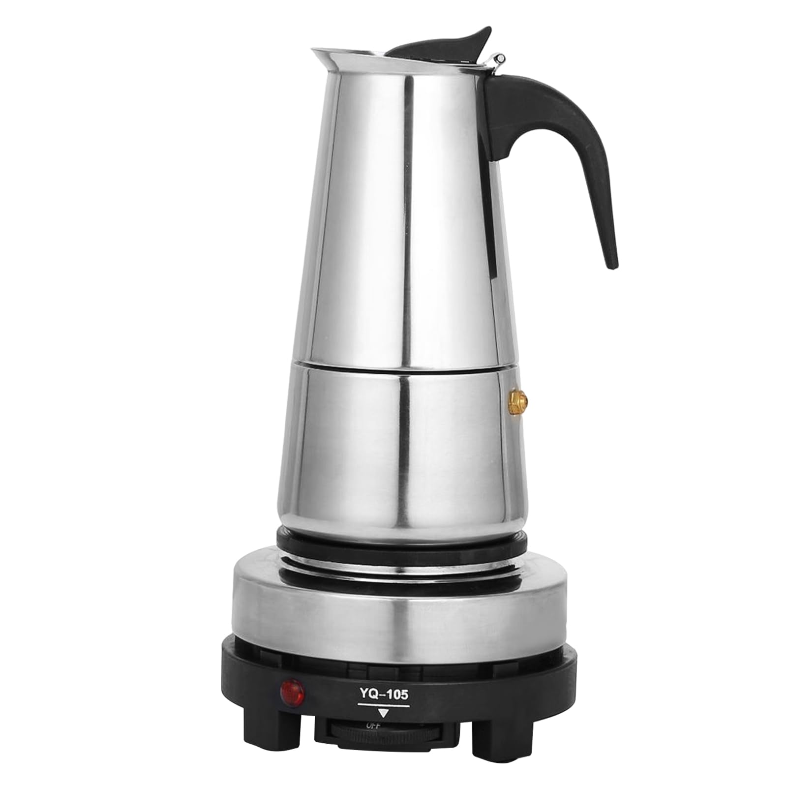 DNYSYSJ 450ml Stainless Steel Espresso Maker - 9 Cup Mocha Coffee Pot Percolator for Electric Stove, Easy to Use & Pour, 110V - Perfect for Home, Office & Camping Coffee Brewing