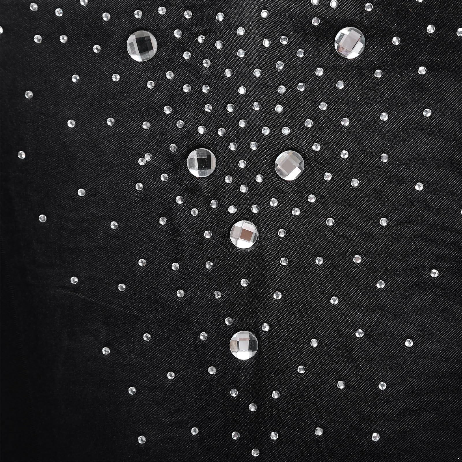 Sparkling Rhinestone Men's Figure Skating Dance Shirt - Long Sleeve Ballroom Samba Latin Dance Top Leotard for Performance & Competition