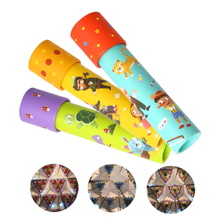 Tooky Toys Kaleidoscope - Assorted Fairy Tale Designs (Little Red Riding Hood, Pinocchio, Tortoise & Hare) | Educational STEM Toy for Kids | Perfect for Storytelling, Classroom Activities & Sensory Play