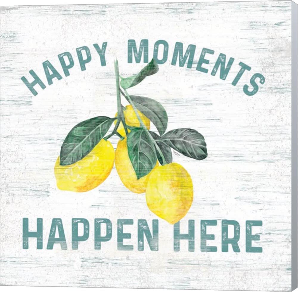Tara Reed Happy Thoughts VII Canvas Art - 24x24 Inch Museum Wrapped Wall Painting with Winter Gray Sides | Modern Home Decor for Living Room, Bedroom & Office