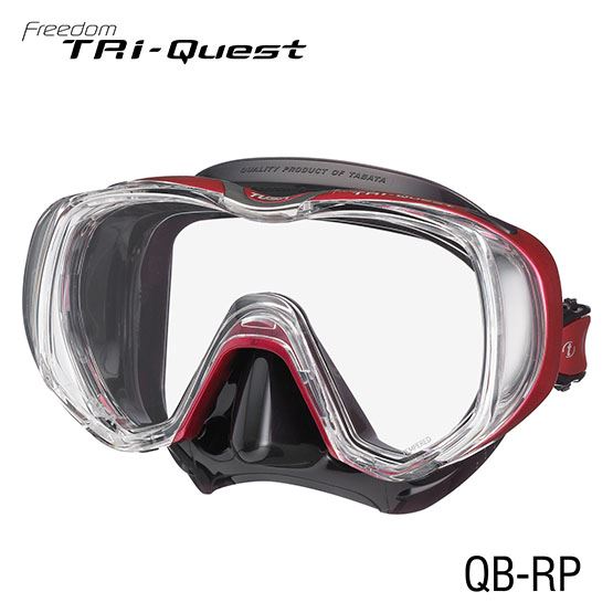 Tusa Tri Quest 3 Window Scuba Diving Mask - Premium Snorkeling & Scuba Gear for Clear Underwater Vision - Perfect for Ocean Exploration, Coral Reef Diving, and Underwater Photography