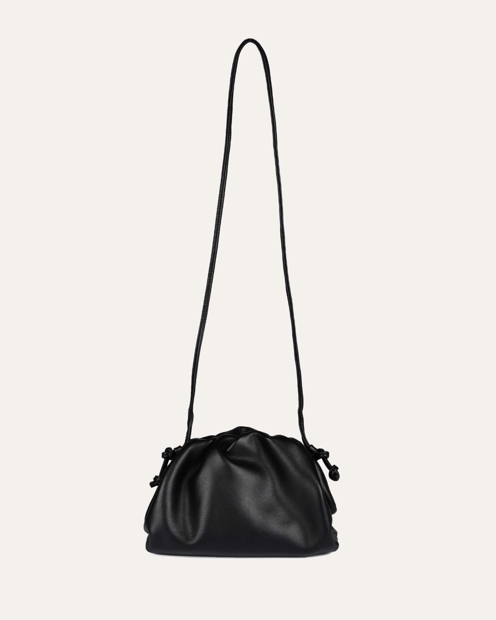 BAMBIE Cross Body Bag for Women - Genuine Black Leather Purse with Adjustable Strap, Perfect for Travel, Shopping & Everyday Use