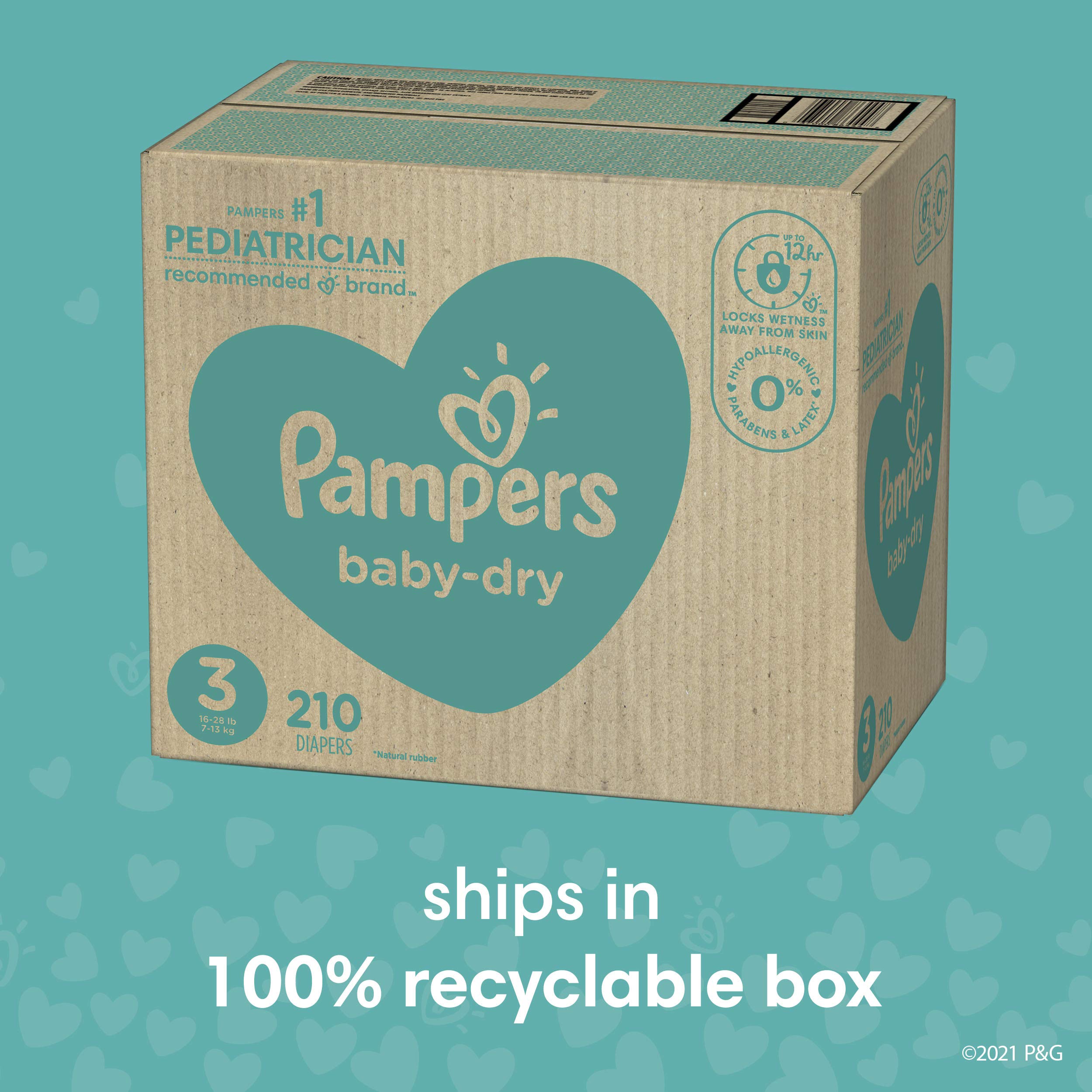 **Pampers Baby Dry Disposable Diapers Size 6 (144 Count) & Sensitive Baby Wipes (336 Count) - One Month Supply for Newborns & Toddlers - Soft, Hypoallergenic for Overnight & Daily Use**