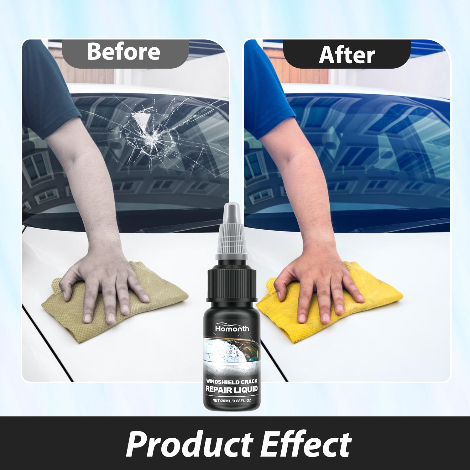 2PCS Premium Windshield Crack Repair Kit – 2024 Upgraded Automotive Glass Repair Fluid for Chips & Scratches | Fast & Easy DIY Car Windscreen Fix | Ideal for Road Trips & Daily Commutes