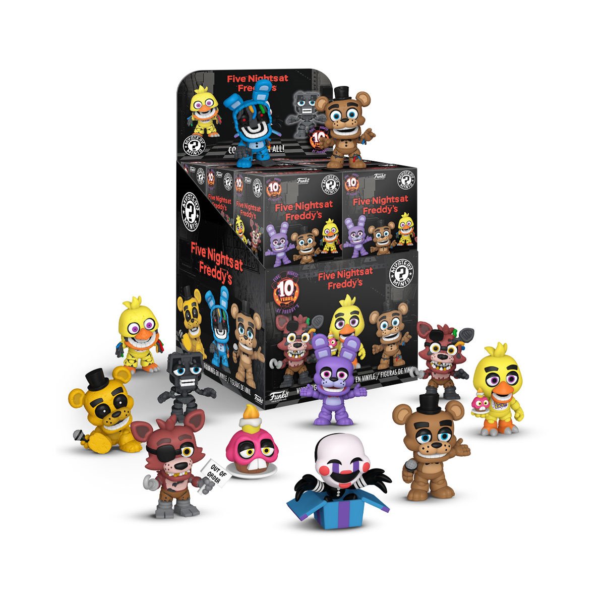 Five Nights at Freddy's 10th Anniversary Funko Mystery Minis Collectible Figures - Perfect for Horror Game Fans, Birthday Gifts & Display Collections