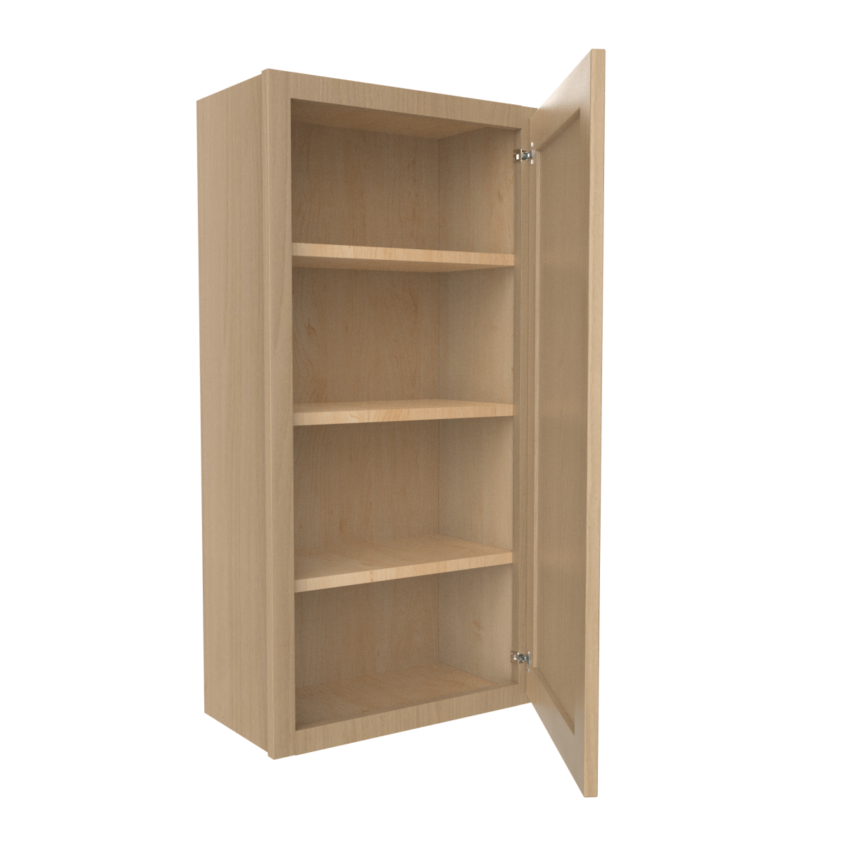 42 Inch High Single Door Wall Cabinet - Luxor Harvest RTA, 21W x 42H x 12D - Perfect for Kitchen, Bathroom, or Garage Storage Organization