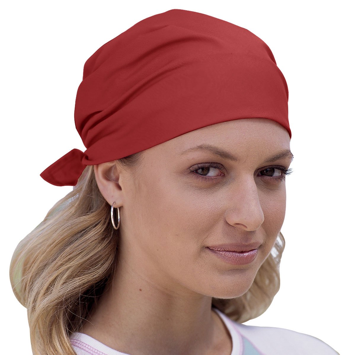 BAGedge Solid Red Bandana - One Size Unisex Cotton Scarf for Men & Women - Perfect for Outdoor Activities, Fashion Accessories, and Headwear