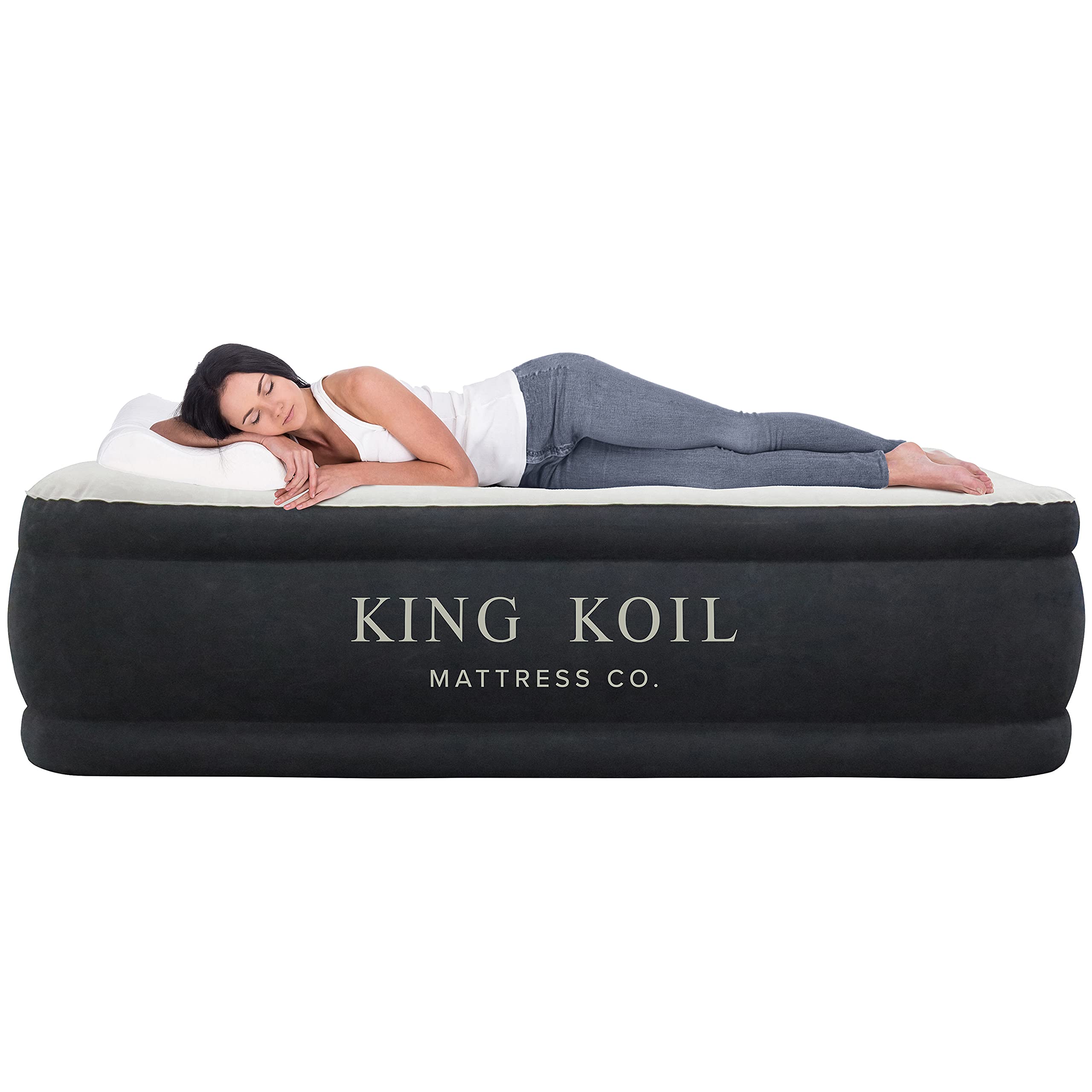 **King Koil Luxury Twin Air Mattress with Built-in Pump - 20