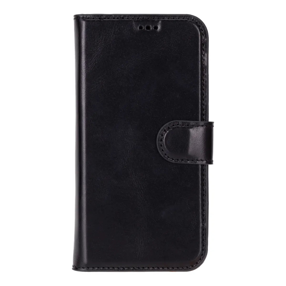 Premium Black Leather Wallet Case for iPhone 16 Pro - Slim Protective Cover with Card Slots | Perfect for Business, Travel & Everyday Use