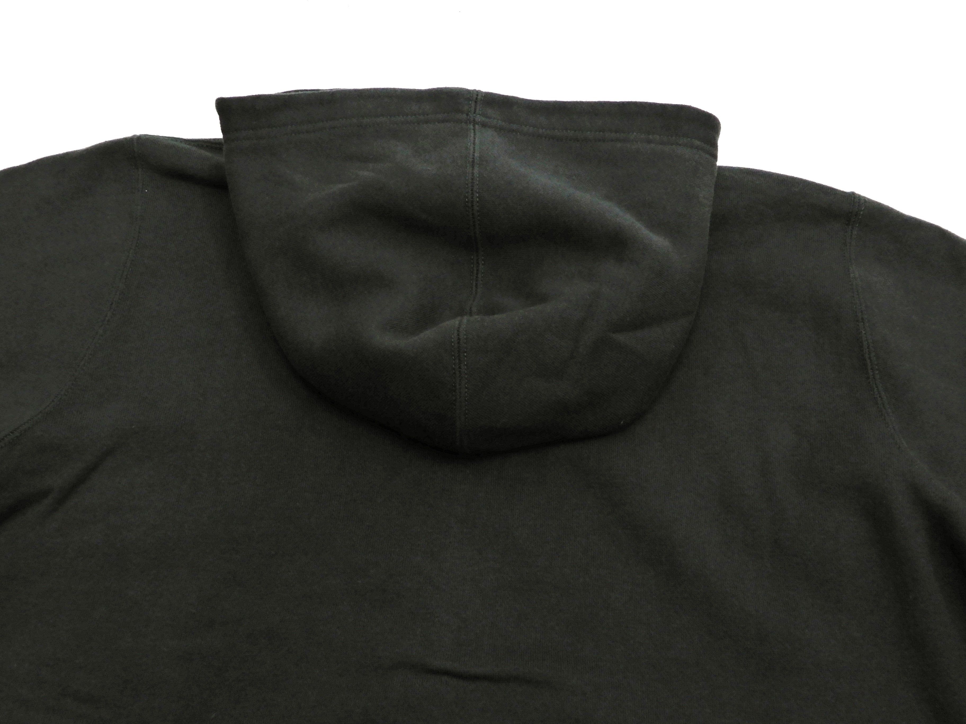 Buzz Rickson Men's Plain Zip Front Hooded Sweatshirt BR65623 Faded Black - Casual Streetwear for Everyday Comfort & Style