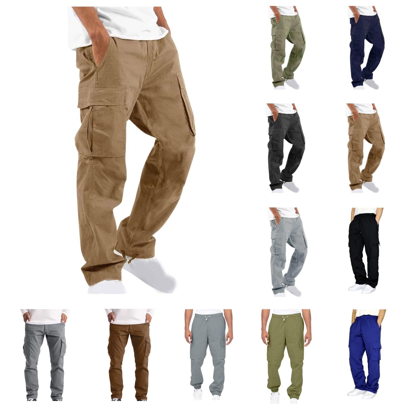 Men's Cargo Pants - Lightweight Outdoor Hiking Pants with Loose Fit for Casual Wear, Sports & Jogging | Perfect for Adventure Travel, Gym Workouts & Everyday Comfort