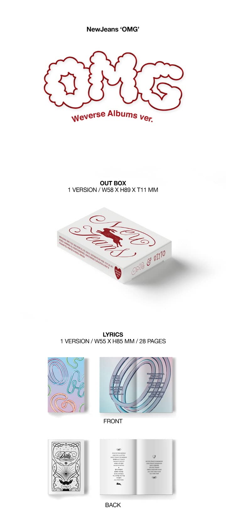 Dreamus NewJeans OMG Weverse Album - K-Pop Collectible CD + Photobook - Perfect for Fans, Gifts & Music Collections