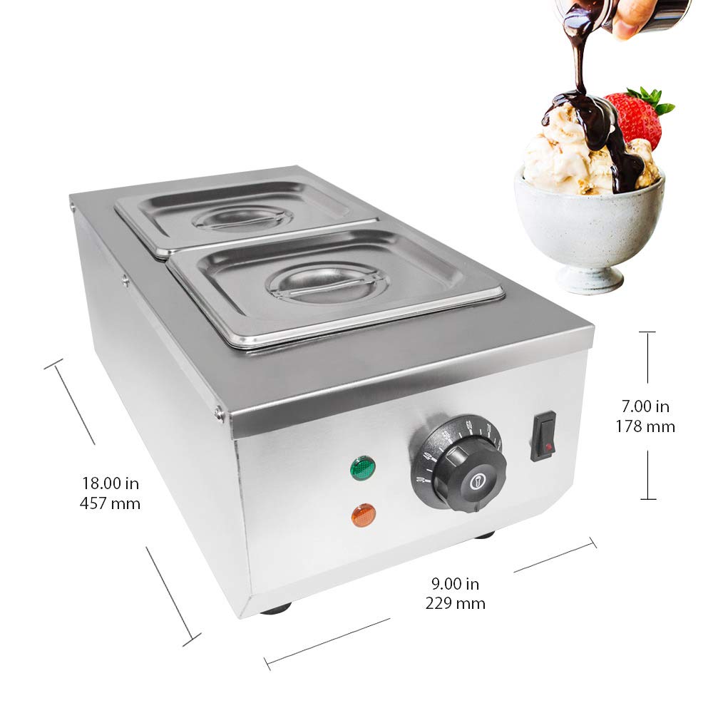 ALDKitchen Electric Chocolate Melting Pot - 110V Professional Candy & Fondue Warmer for Baking, Dessert Making, and Party Serving