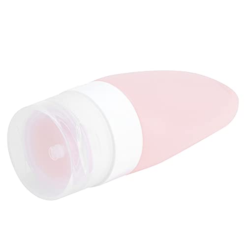 Premium Refillable Silicone Lotion Bottle - Leakproof Travel Cosmetic Container for Shampoo, Conditioner & Body Wash - Perfect for Gym, Camping & Home Use (Pink)