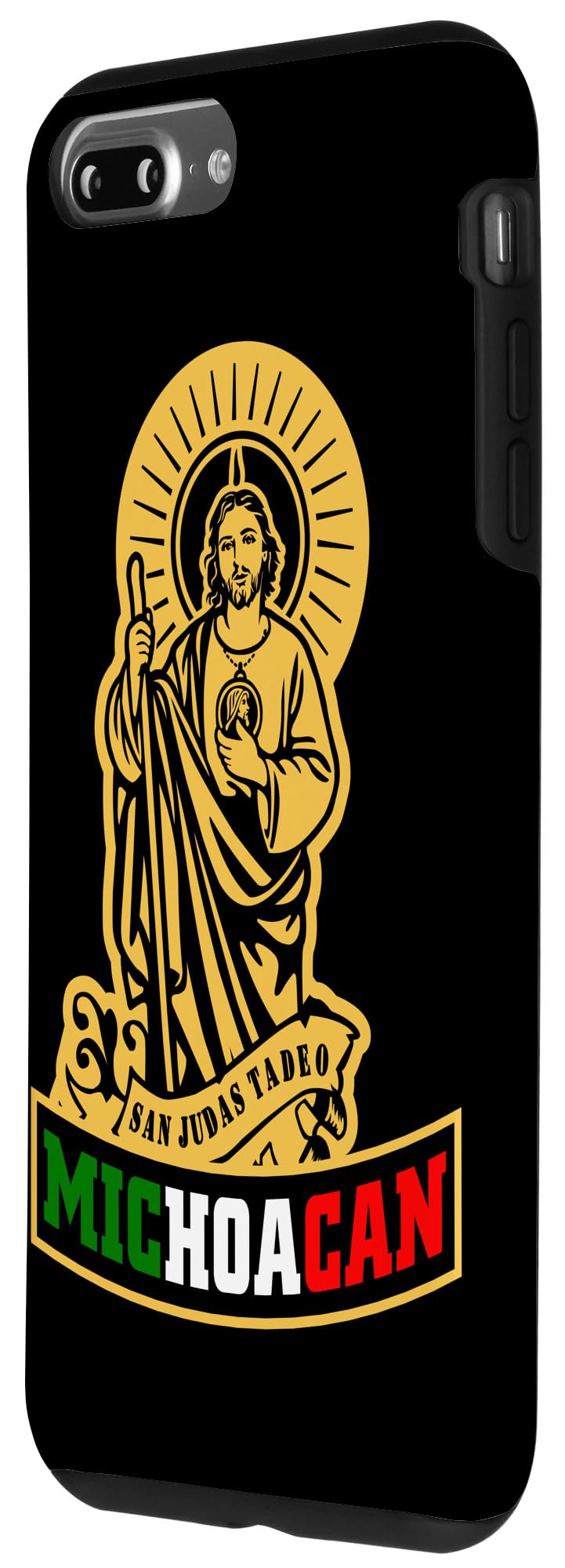 iPhone 7 Plus/8 Plus Shockproof Case with San Judas Tadeo Michoacan Design - Durable Protective Cover for Everyday Use, Travel & Work
