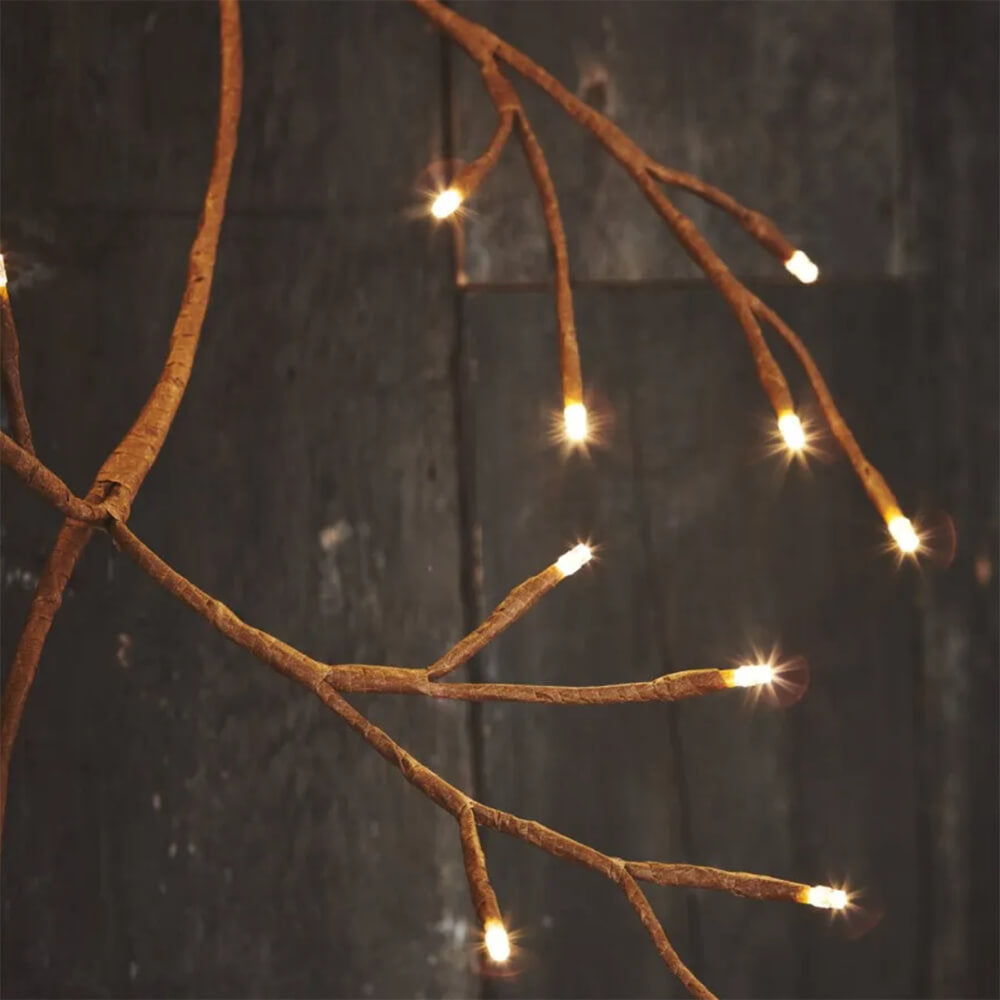 Solar & Battery Powered Ivy Garland Lights - Brown - Perfect for Outdoor Patio, Garden, and Wedding Decorations