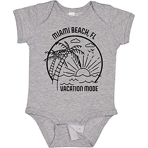 Inktastic Summer Vacation Mode Miami Beach Florida Baby Bodysuit - Cute Florida Souvenir Outfit for Newborns & Infants - Perfect for Beach Trips, Family Photos & Vacation Gifts