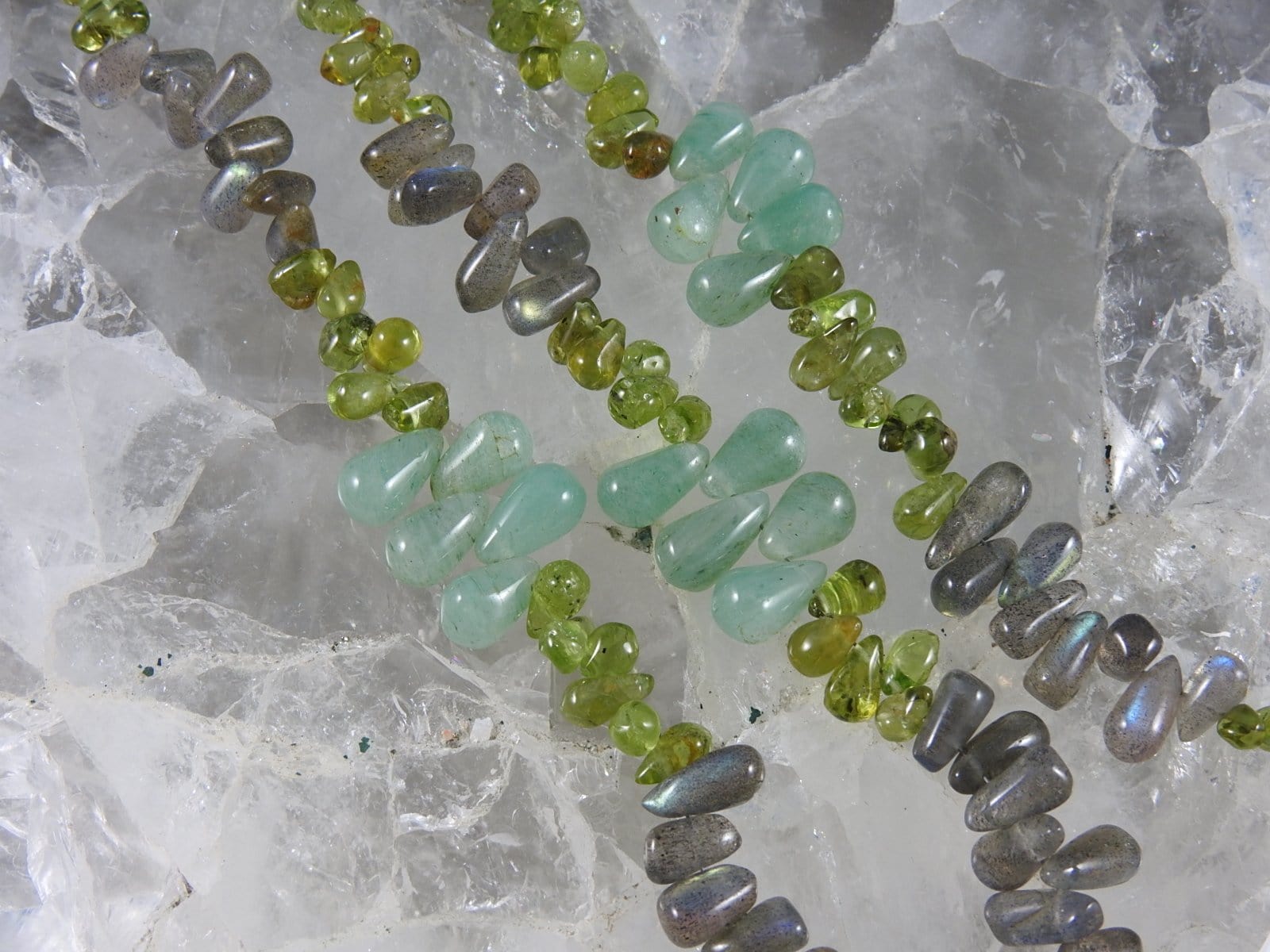 Natural Aventurine Labradorite Peridot Healing Stone Bracelet for Women - Spiritual Energy Jewelry for Meditation, Yoga & Positive Vibes