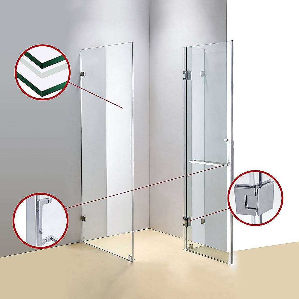 Frameless 10mm Glass Shower Screen 1000x1000mm - Premium Bathroom Enclosure by Della Francesca | Perfect for Modern Walk-In Showers and Spa-Like Bathrooms