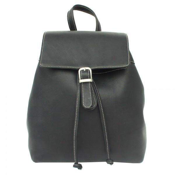 Premium Piel Leather Top Flap Drawstring Backpack for Women & Men - Stylish Vintage Rucksack for Travel, Work & College - Durable Leather Backpack with Adjustable Straps