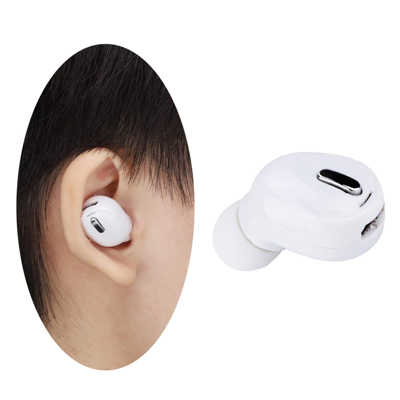 **Wireless Bluetooth Earbuds for Sports & Fitness - Sweatproof, Secure Fit, Hi-Fi Sound - Perfect for Running, Gym & Workouts (White)**