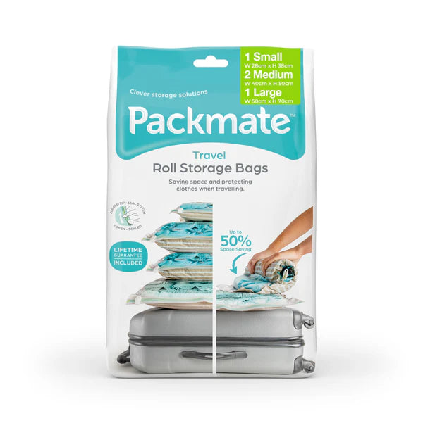4-Piece Travel Storage Bags Set (1 Small, 2 Medium, 1 Large) - Perfect for Luggage Organization, Packing Cubes & Clothes Storage - Ideal for Vacations, Business Trips & Camping