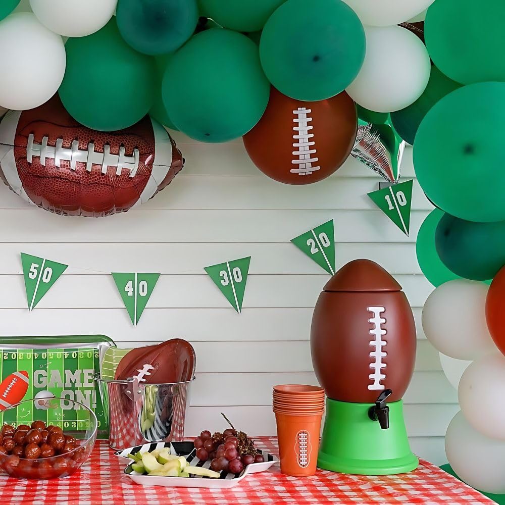 Fun Express Football Themed Disposable Cups - 50 Count Pack for Sports Parties, Game Day Celebrations & Tailgating Events - Bulk Party Supplies by Oriental Trading Company