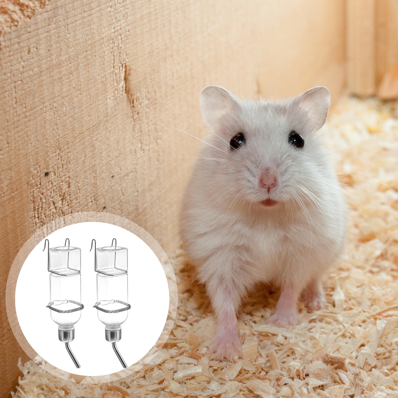 Mipcase 6 Pack No Drip Hanging Water Bottle for Hamsters, Guinea Pigs, Rabbits & Small Animals - Leak Proof Pet Water Dispenser for Cages & Habitats