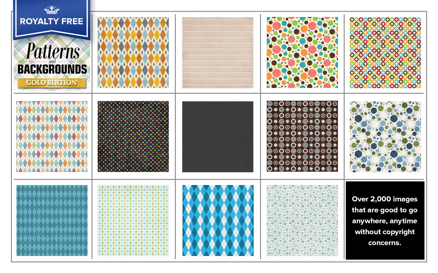 Royalty Free Premium Patterns & Backgrounds Gold Edition - Elevate Your Publishing Projects with Stunning Designs (Perfect for Graphic Design, Web Development & Print Media) [Windows Download]