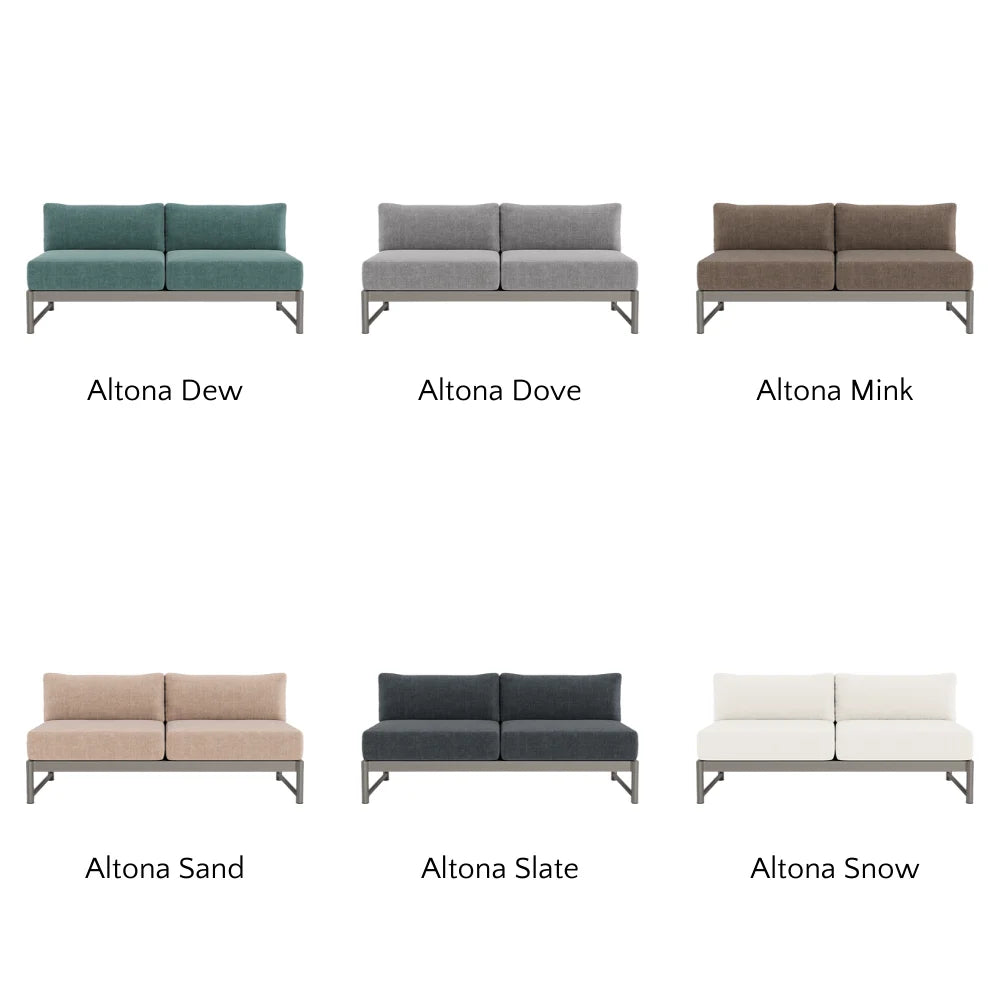 Breeze XL Outdoor 2-Seat Armless Sofa - Waterproof Patio Furniture for Garden, Poolside & Balcony Relaxation
