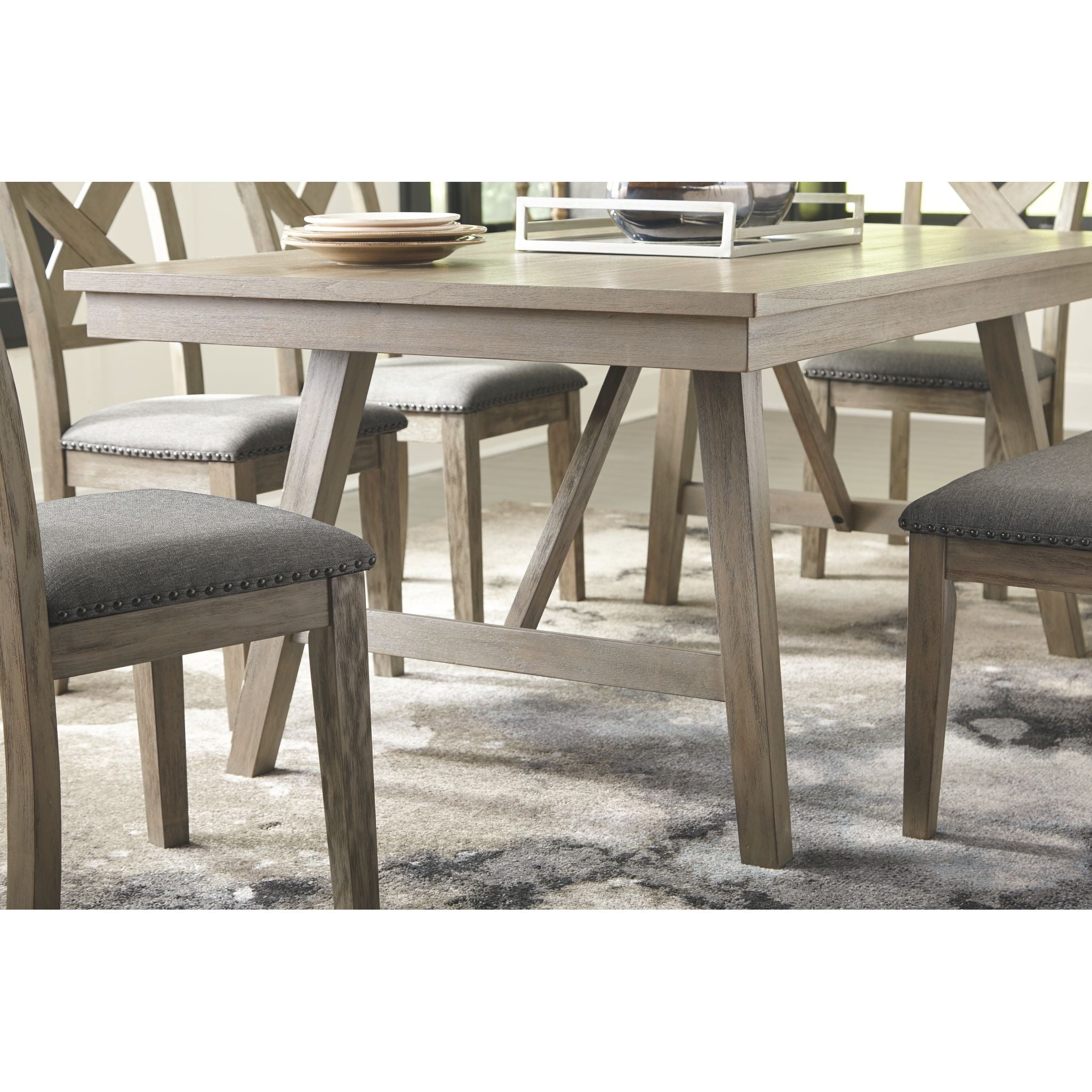 Aldwin Modern Gray Dining Table (D617-45) - Stylish & Durable for Kitchen, Dining Room, or Office Workspace