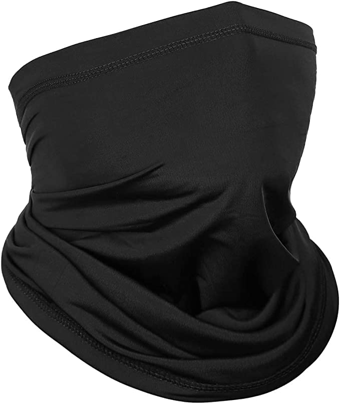 PrimeBox Biker Accessories Set - 3-Pack Reusable Cotton Face Mask, Head Cap, Arm Sleeves & Gloves Combo for Dust, UV Protection - Black | Perfect for Motorcycling, Cycling & Outdoor Activities