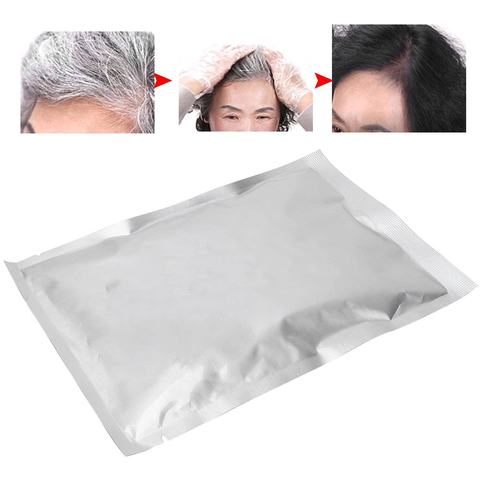 50g Organic Black Hair Color Powder with Plant Extracts - Moisturizing & Natural Hair Dye for Gray Coverage, Root Touch Up & Hair Care - Perfect for Home Use, Salons & DIY Hair Coloring