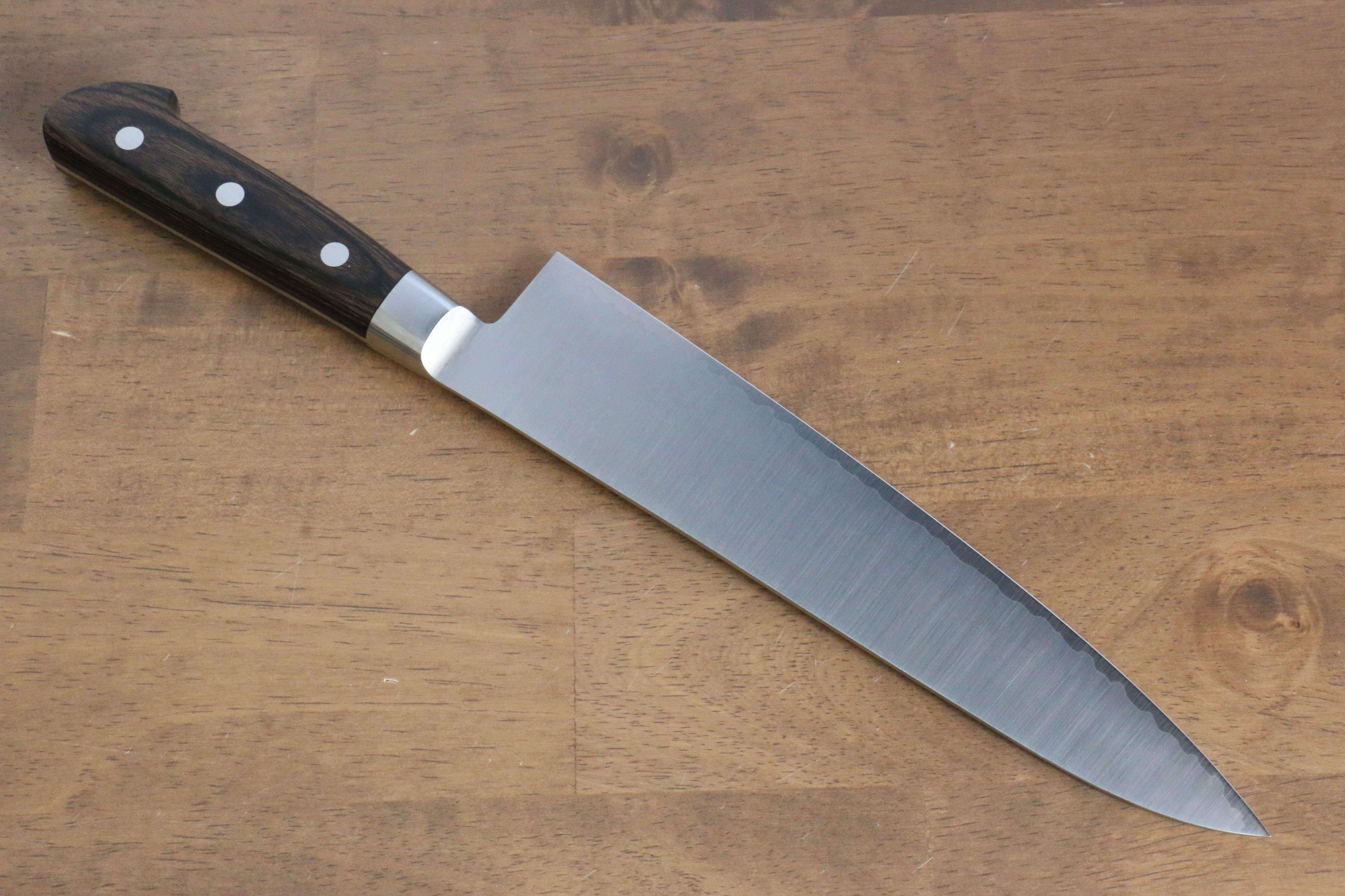Premium Seisuke SG2 Gyuto 210mm Japanese Chef Knife with Brown Pakka Wood Handle - Perfect for Sushi, Meat Slicing & Professional Kitchen Use