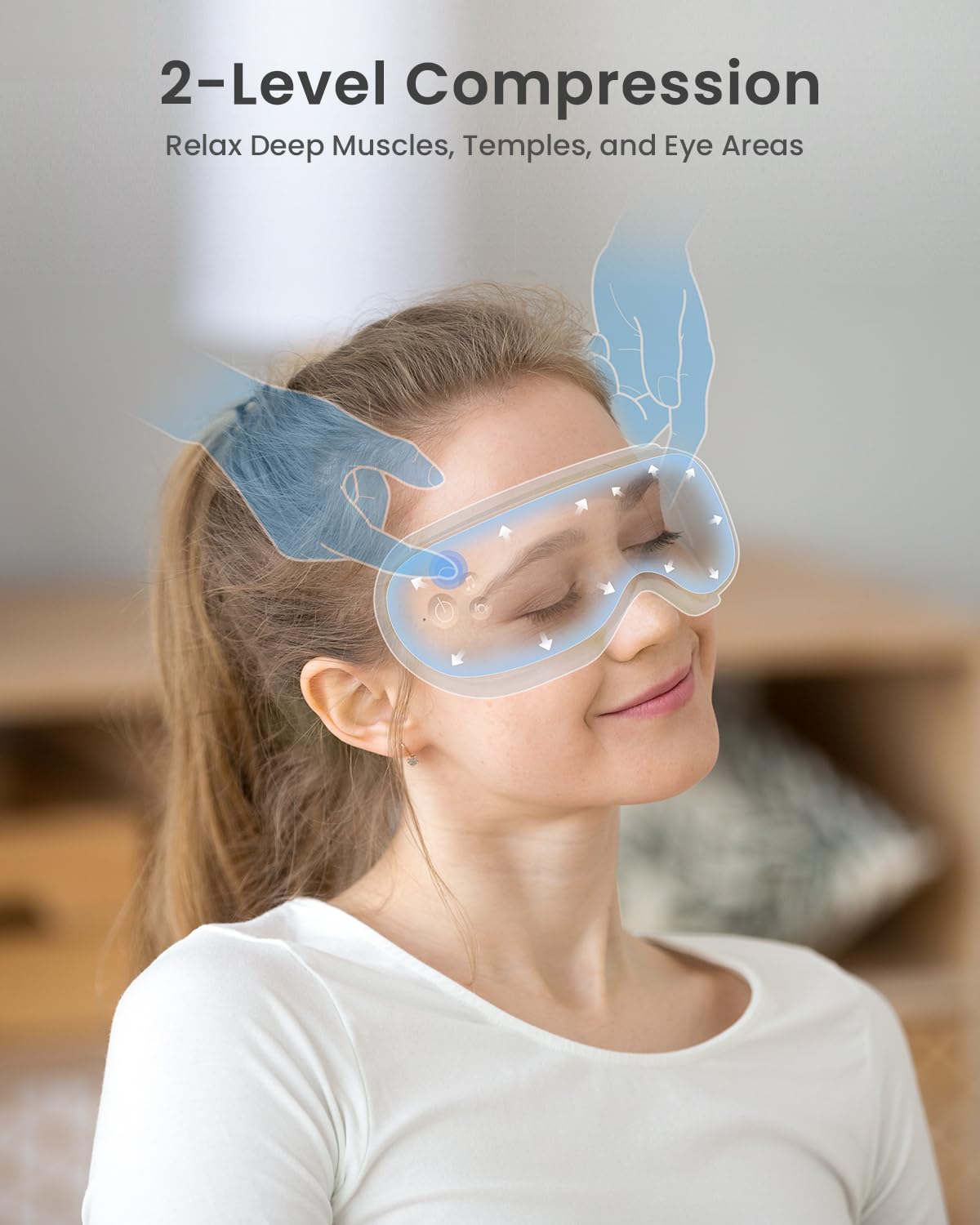RENPHO Eyeris 1 Eye Massager for Migraine Relief & Headache - FSA/HSA Eligible Deep Tissue Massage Gun for Eye Relaxation - Perfect for Stress Relief, Office Use, and Travel Comfort