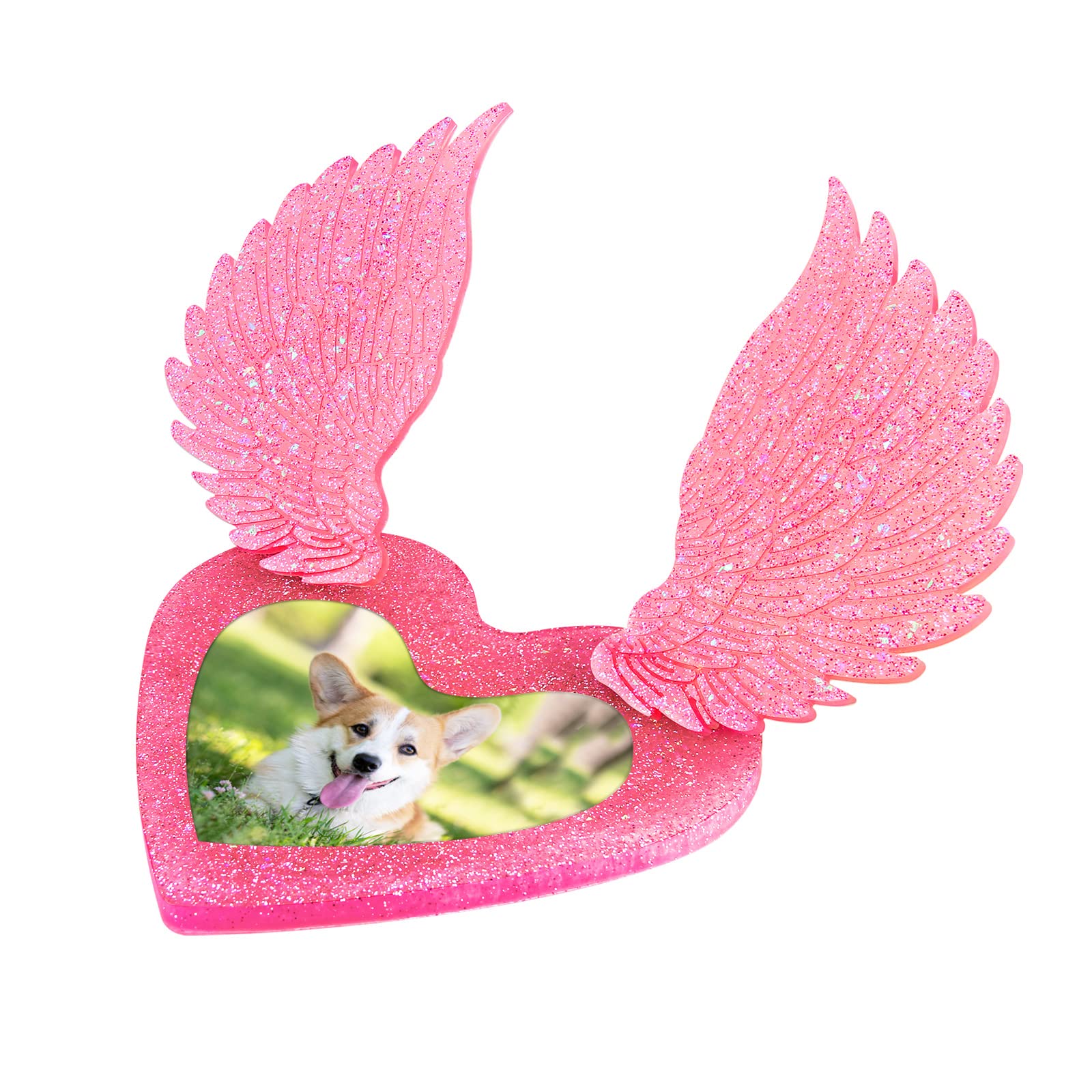 Angel Wings Heart Shaped Resin Mold for DIY Crafts - Memorial Picture Frame Silicone Mold & Candle Holder | Perfect for Memorial Keepsakes, Home Decor, and Gift Making