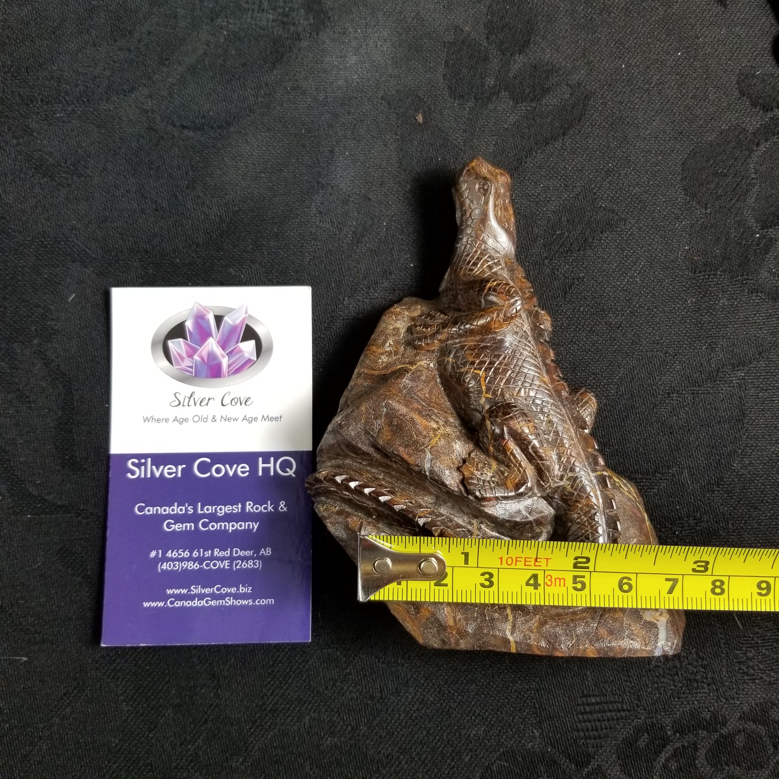 Natural Boulder Opal Lizard Sculpture (355g) - Handcrafted Gemstone Art for Home Decor, Crystal Collection & Spiritual Healing