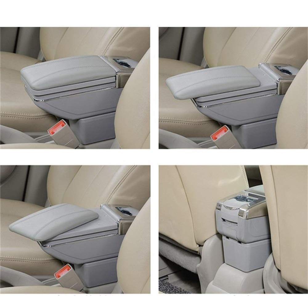 Ford Ecosport 2013-2017 Leather Armrest Box - Car Center Console Storage for Comfort