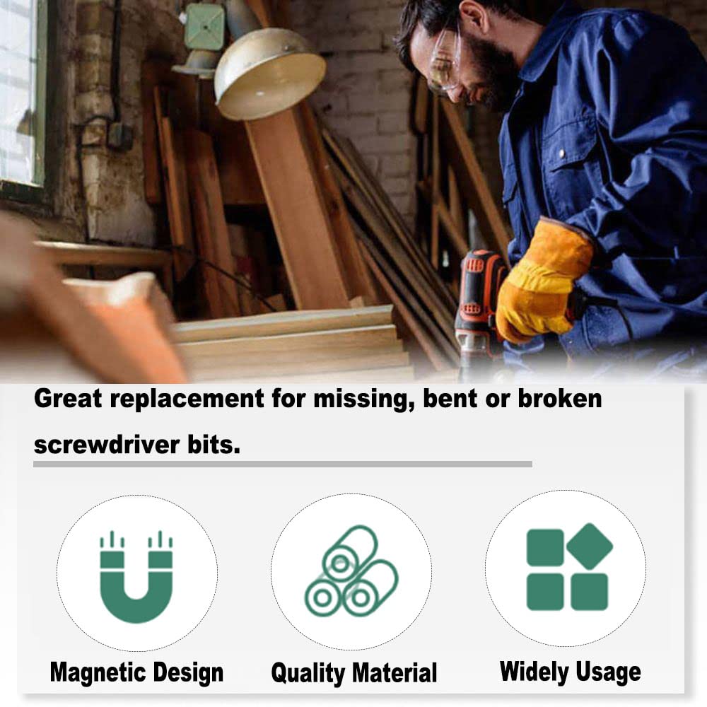 Utoolmart 12-Piece Magnetic Torx Security Screwdriver Bits Set - T10 1/4