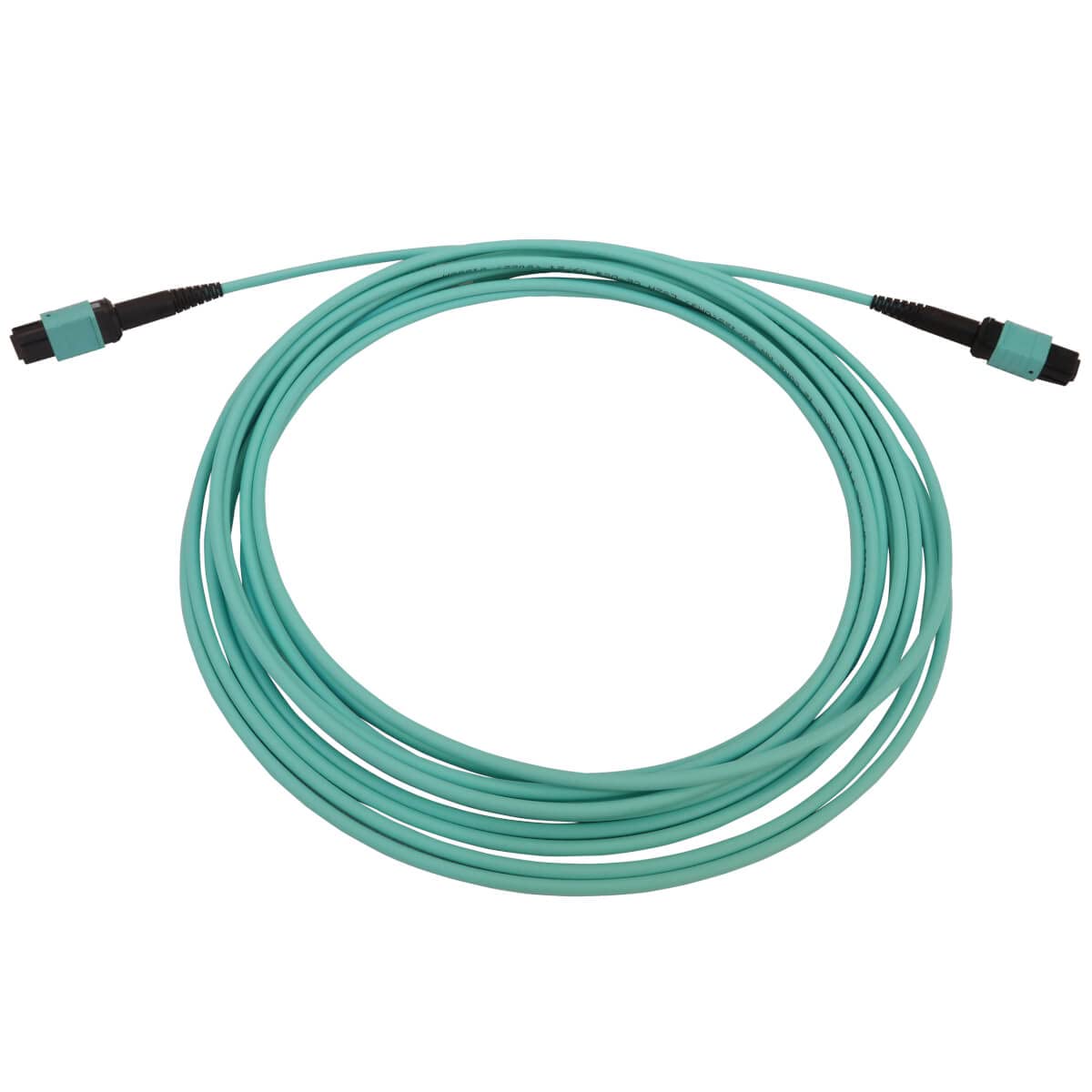 Tripp Lite OM3 MTP/MPO Fiber Patch Cable - 12 Fiber, 50/125 Multimode, 40/100/400GbE, Aqua LSZH Jacket, 5m (16.4ft) - High-Speed Data Center & Network Connectivity for Servers, Switches & Storage - Lifetime Warranty (N844B-05M-12-P)