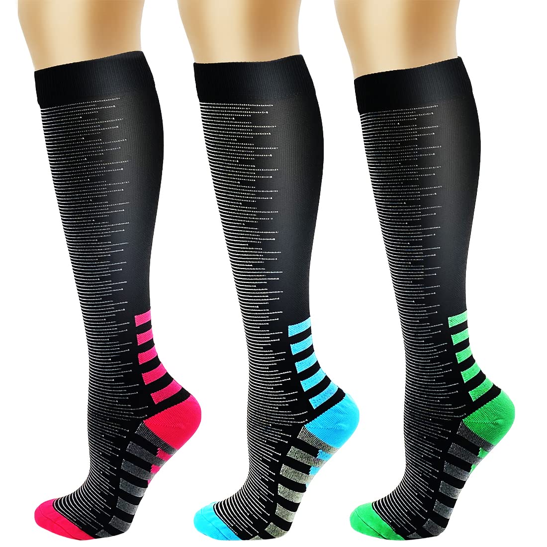 Best Compression Socks for Women & Men - Athletic Support, Improved Circulation & Faster Recovery - Perfect for Running, Travel & Post-Workout Recovery