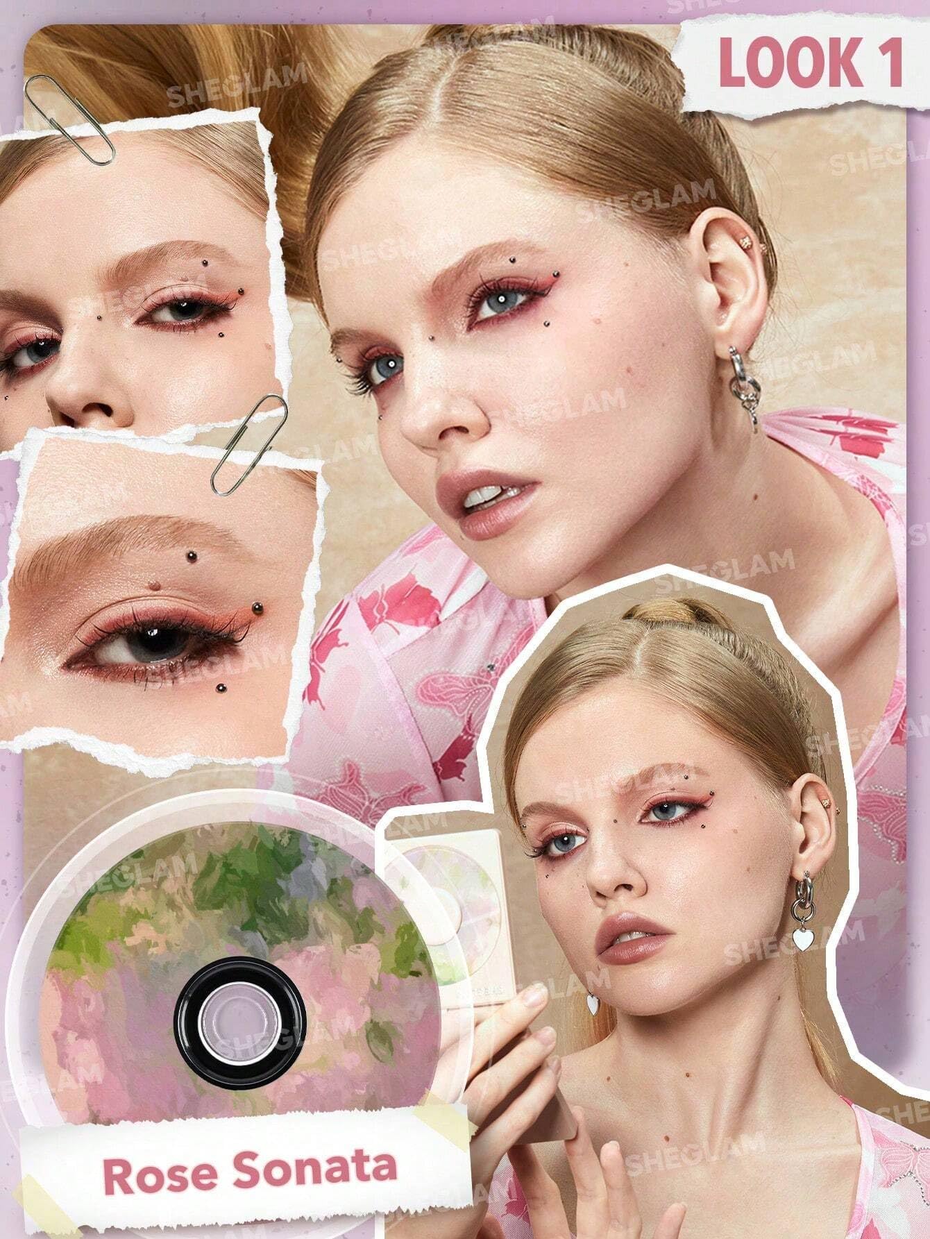 SHEGLAM VINYL POP COLOR PALETTE - Rose Sonata Eyeshadow Palette | 12 Highly Pigmented Matte & Shimmer Shades | Vegan & Cruelty-Free Makeup for Everyday & Party Looks