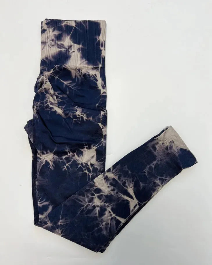 Women's Tie-Dye Gym Leggings - Seamless High Waist Yoga Pants for Workout & Training | Scrunch Butt Sports Fitness Tights | Perfect for Yoga, Running, Gym & Everyday Wear