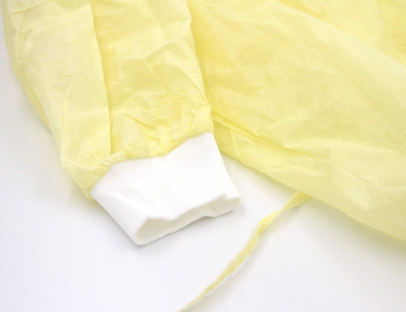 Disposable Isolation Gown - Polypropylene Medical Gowns with Elastic Knit Cuff & Long Sleeves - Waterproof PPE for Hospitals, Clinics & Home Care (50-Pack) - Ideal for Healthcare Workers, Nursing Homes & Pandemic Protection
