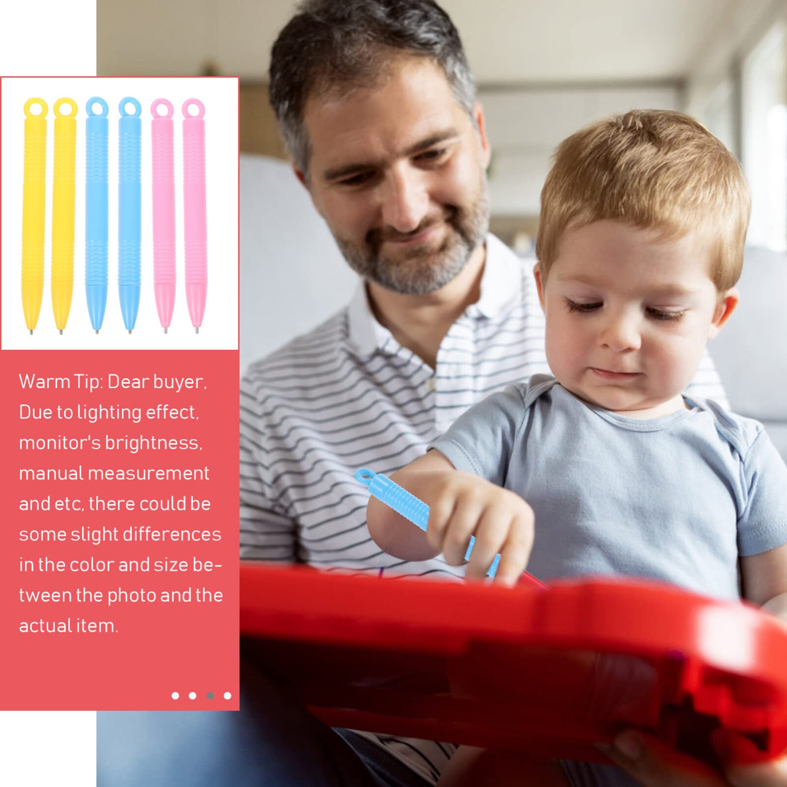 6pcs Magnetic Drawing Pens - Magnet Replacement Pens for Magnetic Steel Board & Writing Board (Random Colors) - Perfect for Kids' Art, Classroom Activities & Office Whiteboards