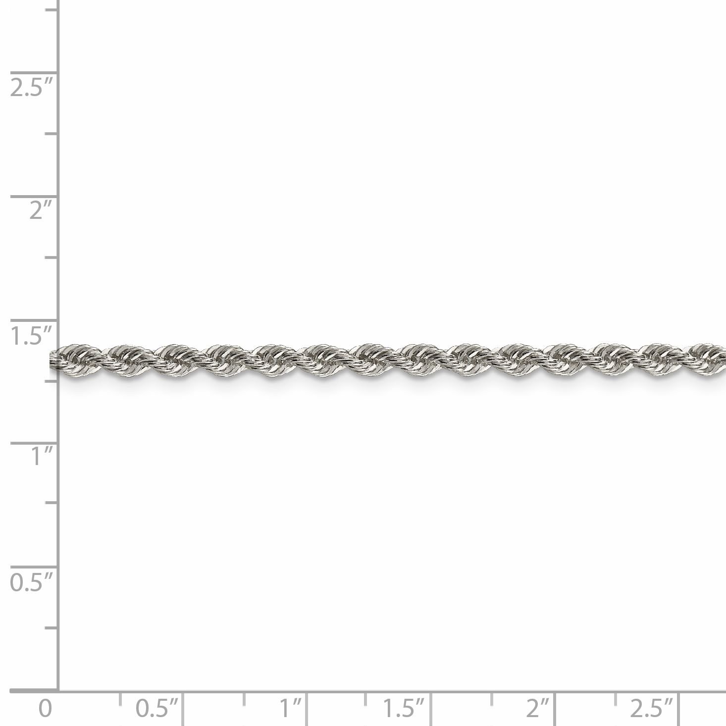Sterling Silver 3.0mm Solid Rope Chain Necklace for Men & Women - Durable 925 Silver Jewelry for Everyday Wear, Gifts & Special Occasions