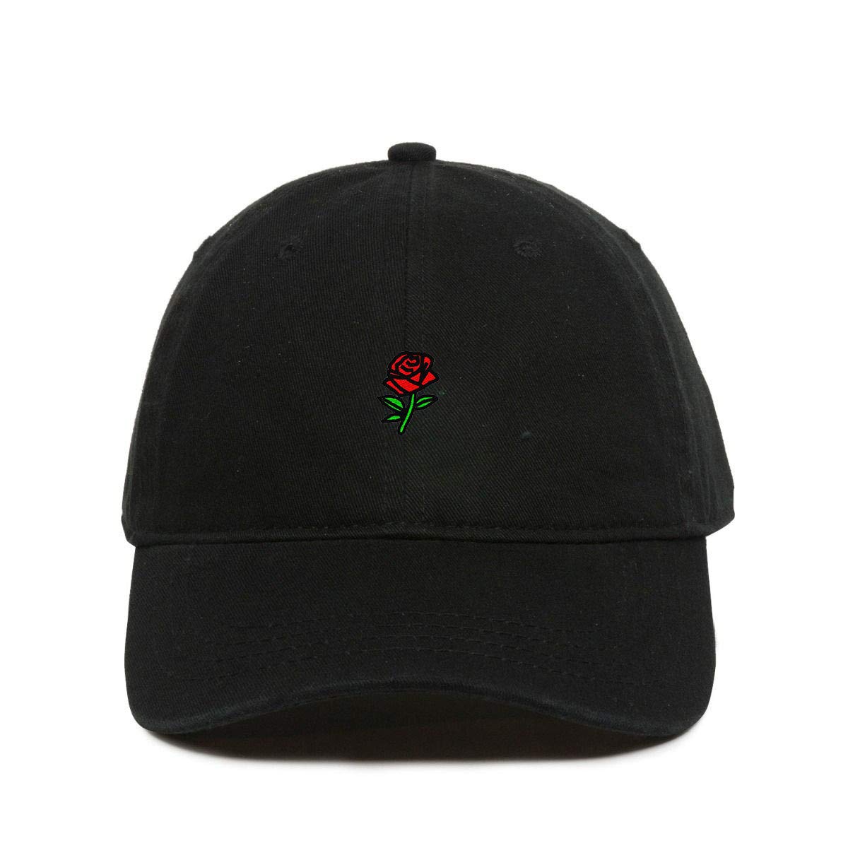 Rose Embroidered Cotton Baseball Cap - Adjustable Dad Hat for Men & Women - Perfect for Outdoor Sports, Casual Wear & Fashion Accessories